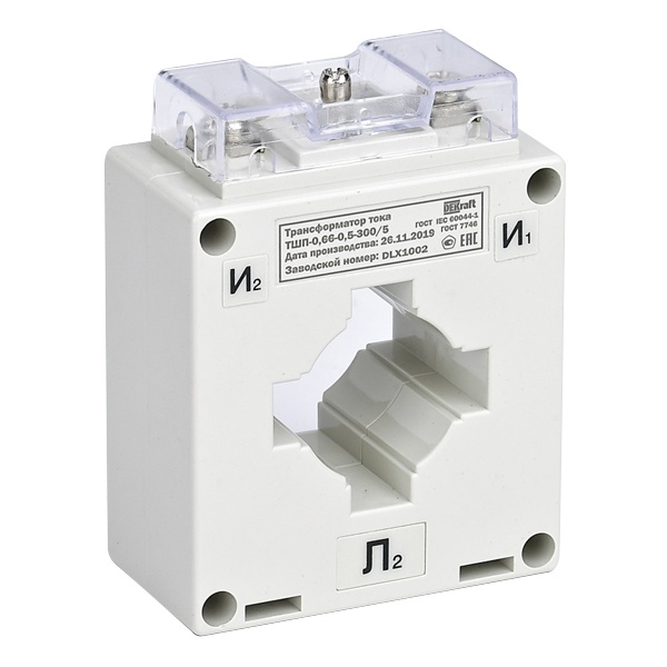 Трансформатор тока DEKraft ТШП-0,66 0,5S 300/5 5ВА, диаметр 40мм