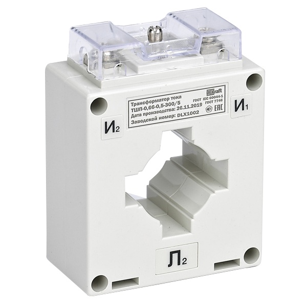 Трансформатор тока DEKraft ТШП-0,66 0,5 500/5 5ВА, диаметр 60мм