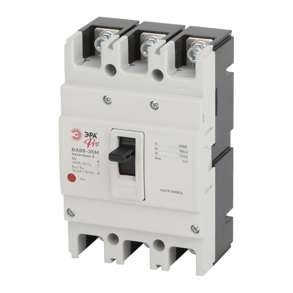 Автоматический выключатель ЭРА Pro ВА88-35М SVA30-3-0160-E 3Р 160А 35кА (автомат электрический)