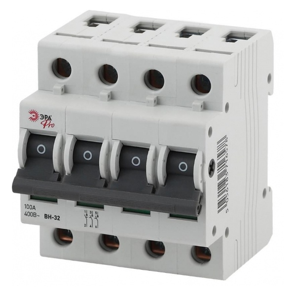 Выключатель нагрузки модульный ЭРА Pro ВН-32 4P 63A трехфазный (NO-902-174) (рубильник)