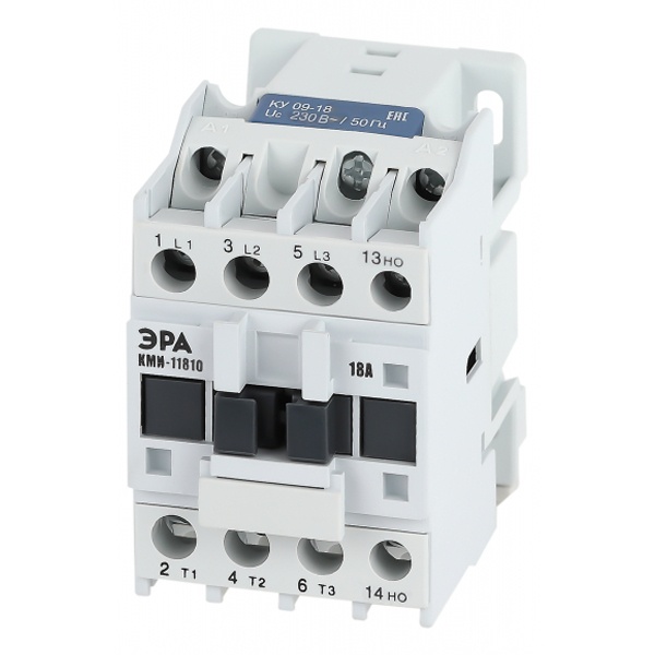 Контактор силовой ЭРА PRO КМИ-11810 3P 1НО 18А катушка 230В AC