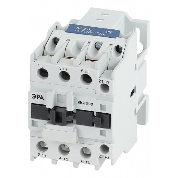 Контактор силовой ЭРА PRO КМИ-23211 3P 1НЗ 32А катушка 230В AC