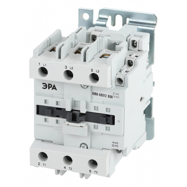 Контактор силовой ЭРА PRO КМИ-48012 3P 1НО+1НЗ 80А катушка 400В AC
