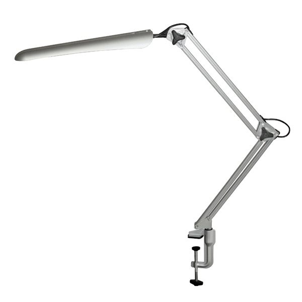 Светильник светодиодный настольный Гермес ПДБ57-8-004 8W 4000K струбцина, сенсорный, серебристый