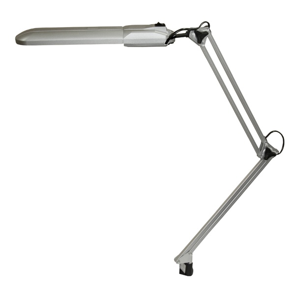 Светильник настольный Дельта ФДБ13-11-001 с лампой 11W 4000K 2G7 на струбцине, серебристый