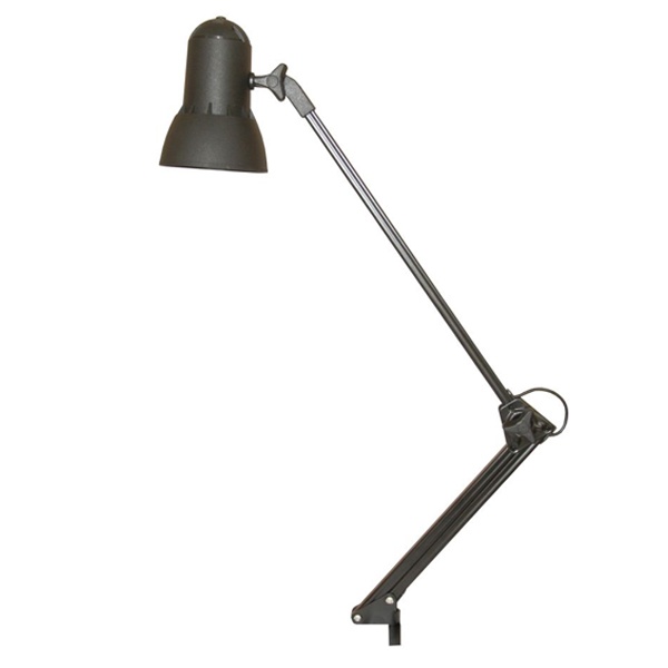 Светильник настольный Надежда НДБ37-40-169 под лампу ЛОН/LED, max 40W 220V Е27, на струбцине, черный