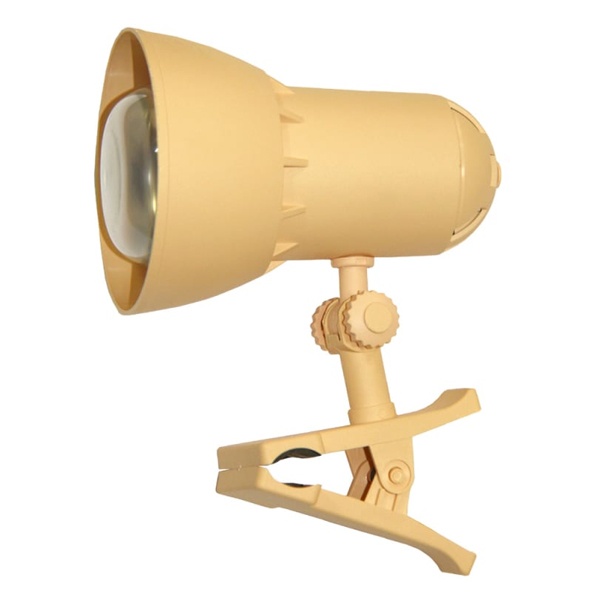 Светильник настольный Надежда 1-мини НДБ37-40-016 под лампу ЛОН/LED max 40W 220V Е27 клипса бежевый