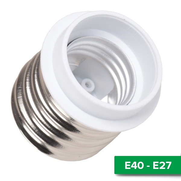 Патрон-переходник ИЭК ПР40-27-К02 с Е40 на Е27 белый