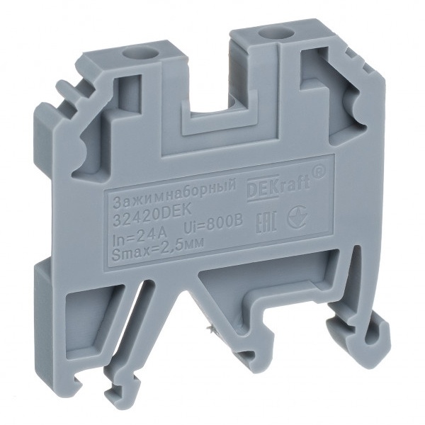 Зажим наборный DEKraft ЗН-101 24А 1-2,5мм2 серый