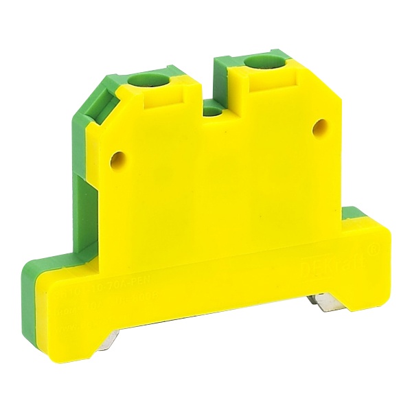 Зажим наборный заземляющий DEKraft ЗН-101 70А 2-10мм2 желто-зеленый