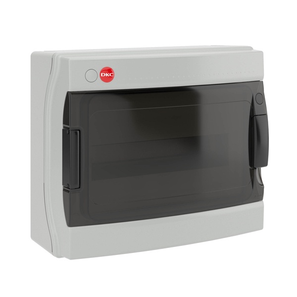 Щиток настенный DKC RAM base на 12 модулей прозрачная дверь клеммный блок 63А серый IP65