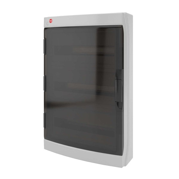 Щиток настенный DKC RAM base (3х18) на 54 модуля прозрачная дверь клеммный блок 63А серый IP65