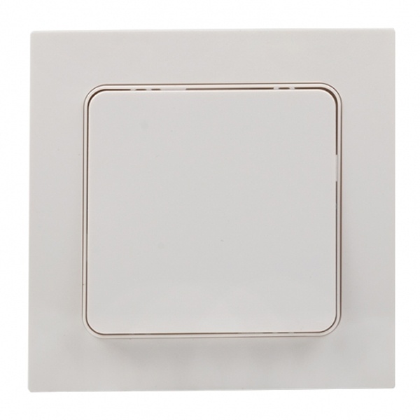 Выключатель 1-клавишный EKF 10А с рамкой Стокгольм белый