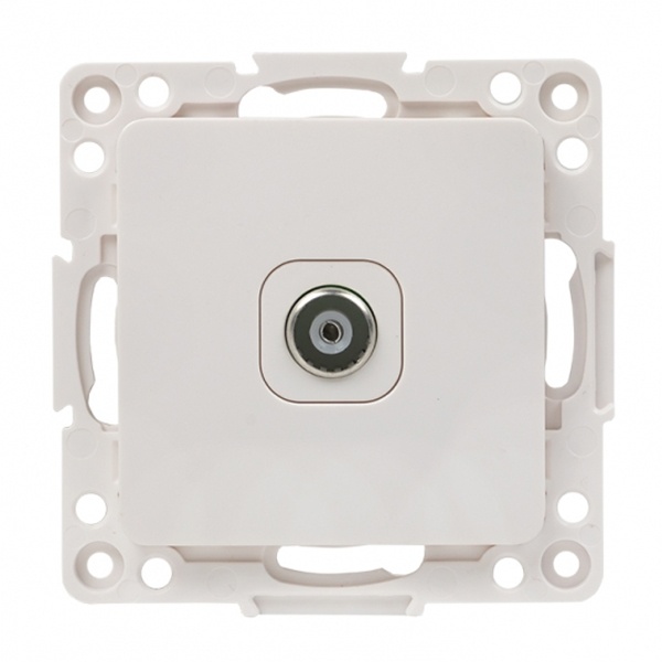 Механизм розетки EKF TV 75Ом 5-862МГц Стокгольм белый