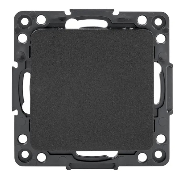 Механизм выключателя 1-клавишного EKF 10А Стокгольм черный