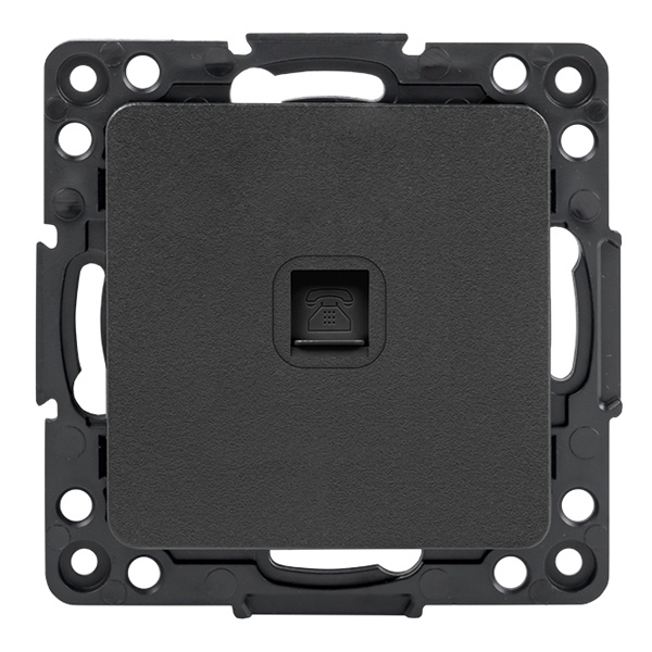 Механизм телефонной розетки EKF RJ11 Стокгольм черный