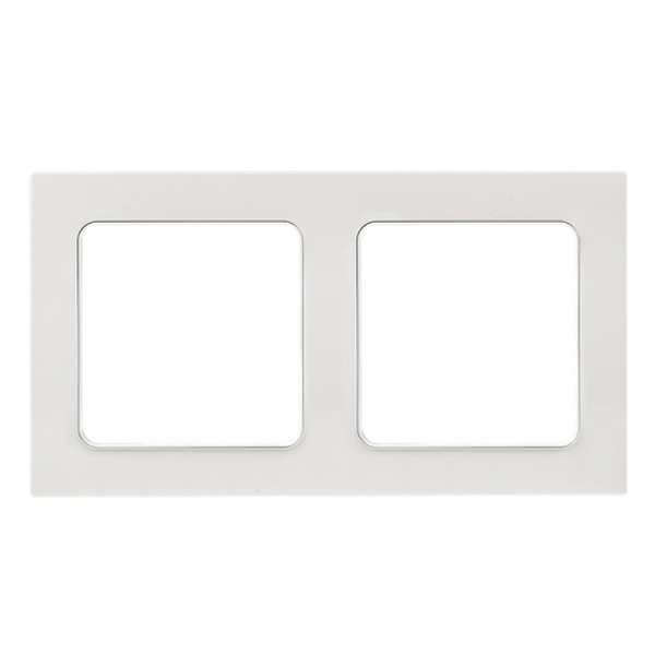 Рамка 2-местная EKF Стокгольм белый