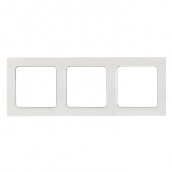 Рамка 3-местная EKF Стокгольм белый