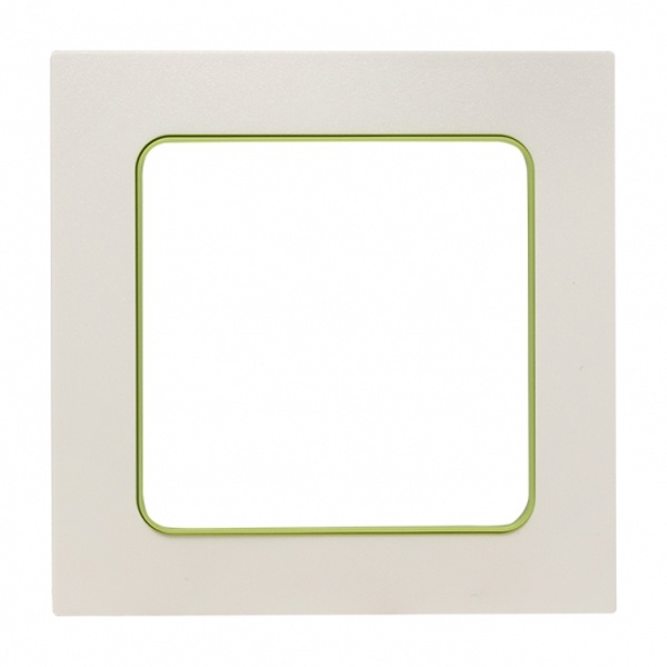 Рамка 1-местная EKF Стокгольм белый с линией цвета зеленый