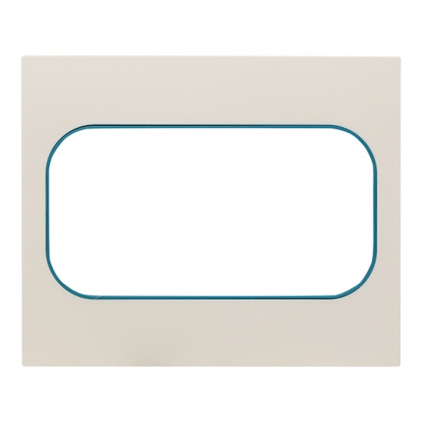 Рамка для 2-й розетки EKF Стокгольм белый с линией цвета синий