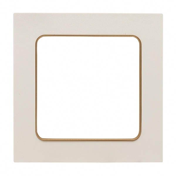 Рамка 1-местная EKF Стокгольм белый с линией цвета шампань