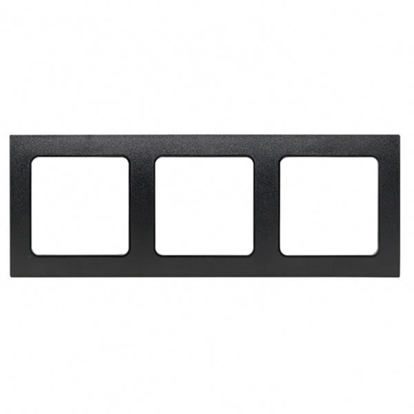 Рамка 3-местная пластиковая EKF Стокгольм черный