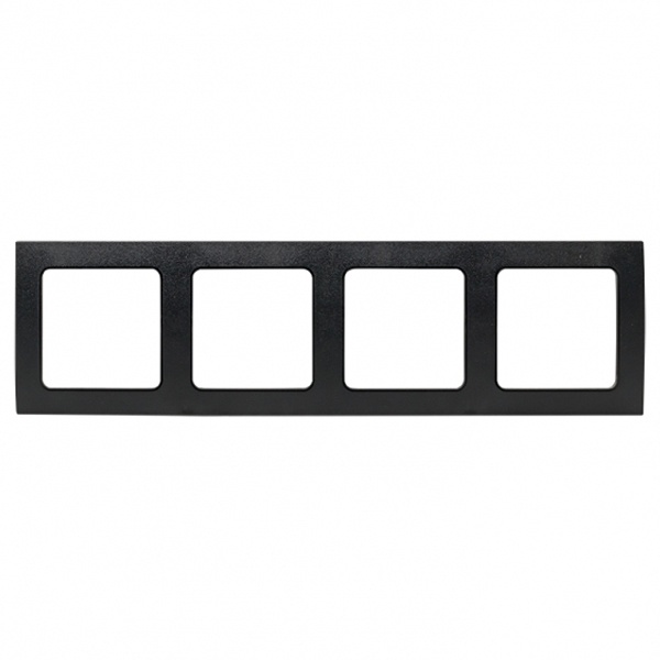 Рамка 4-местная пластиковая EKF Стокгольм черный