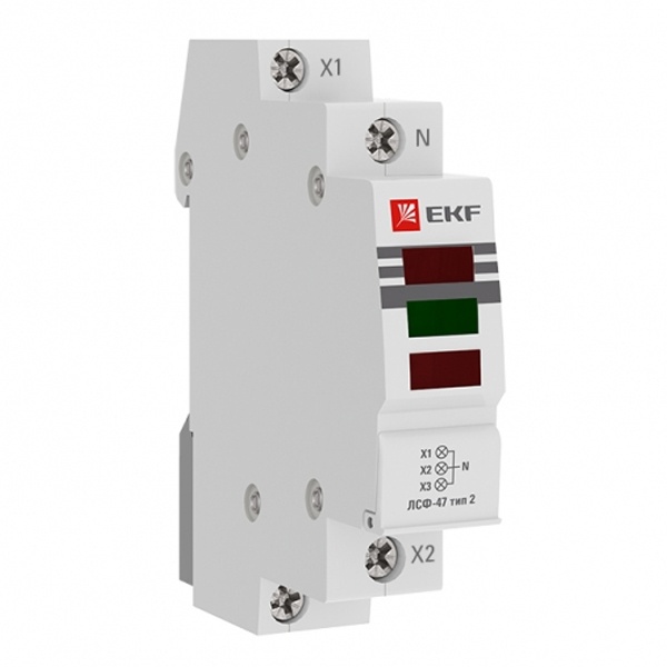 Индикатор фаз EKF ЛСФ-47 тип 2 (ширина 1 модуль)