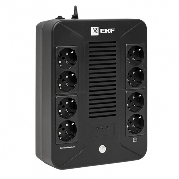 Источник бесперебойного питания (ИБП) линейно-интерактивный EKF Home 1000ВА/600Вт