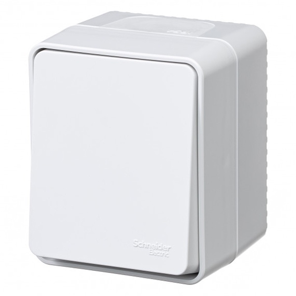 Одноклавишный переключатель открытой установки SE AtlasDesign Profi54 10A IP54 белый