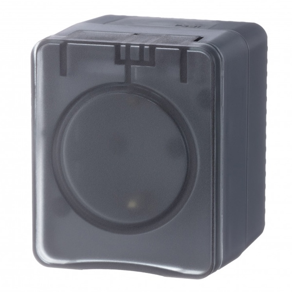 Розетка SE AtlasDesign 2П+3 со шторками открытой установки Profi54 16А 250В IP54 антрацит