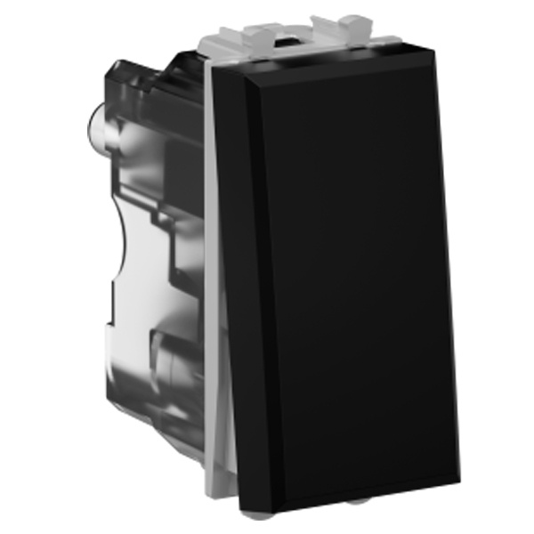 Переключатель с 3-х мест одноклавишный DKC Avanti модульный черный матовый, 1 модуль