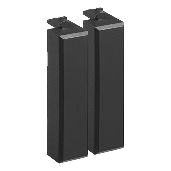 Комплект модульных заглушек DKC Avanti, черный матовый, 0,5 модуля 2 шт.