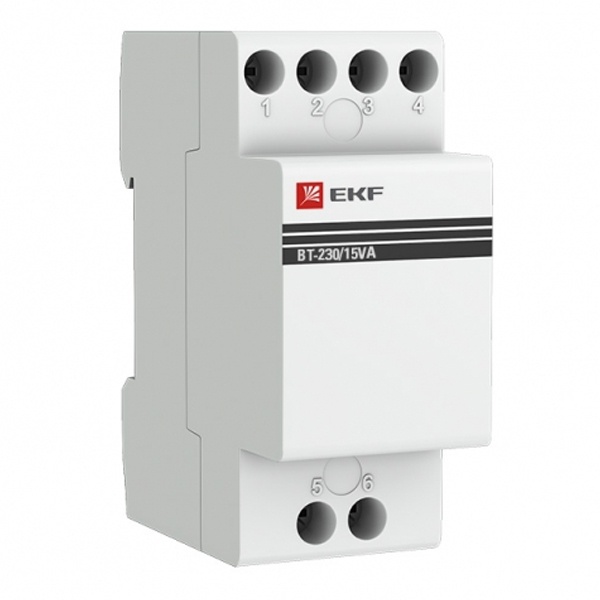 Трансформатор звонковый модульный EKF BT-230В/12-12В 15ВА