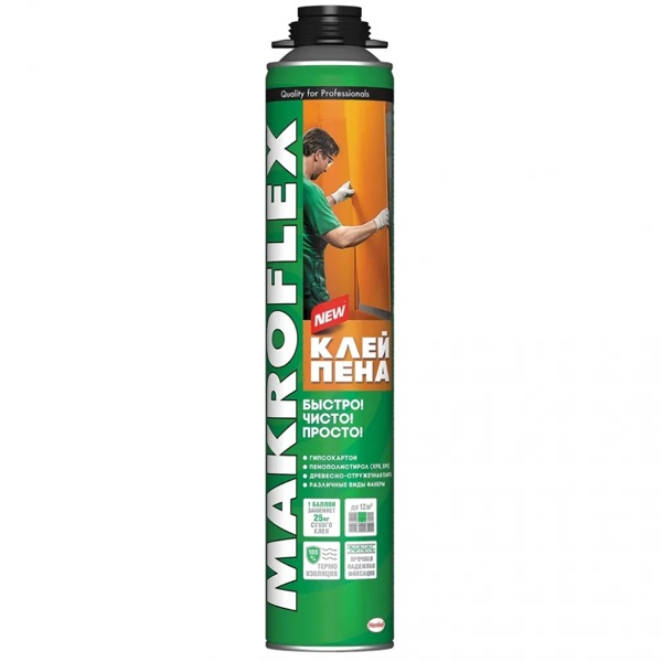 Клей-пена Makroflex Строительная профессиональная 850мл 2598443