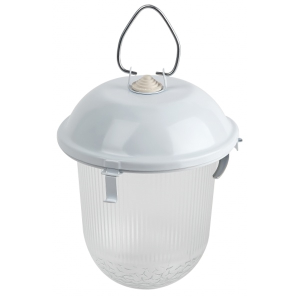 Светильник ЭРА НСП 41-200-001 без решетки Желудь сталь/стекло IP54 E27 max 200W 185х260 белый