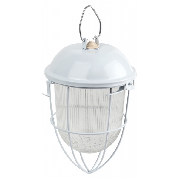 Светильник ЭРА НСП 41-200-003 с решеткой Желудь сталь/стекло IP54 E27 max 200W 185х345 белый