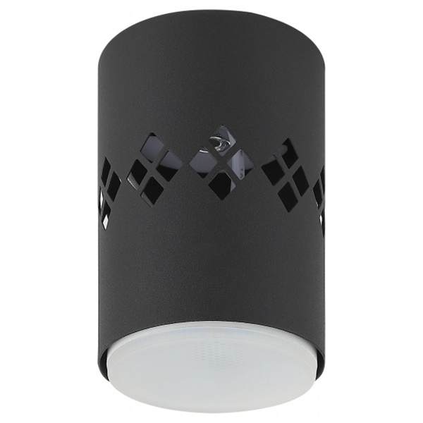 Светильник накладной потолочный спот ЭРА OL10 LD под лампу GX53 BK черный, подсветка 1W
