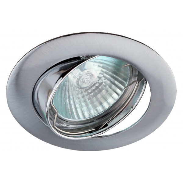 Светильник встраиваемый ЭРА KL1A SN/1 литой поворотный, MR16, 12V, 50W сатин никель