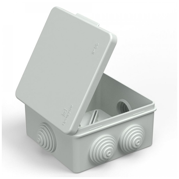 Коробка распределительная Промрукав 100х100х50 безгалогенная (HF) атмосферостойкая серая [кор.60шт]