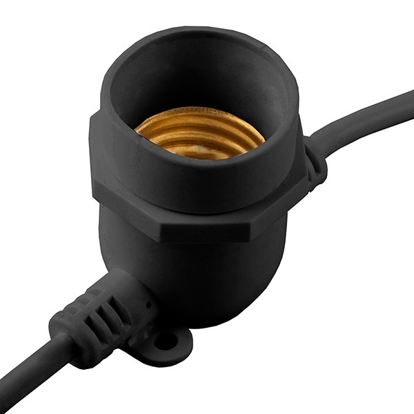 Гирлянда Белт-лайт Feron CL50-8 10шт. E27 шаг 50cm черный 5м +3м IP65