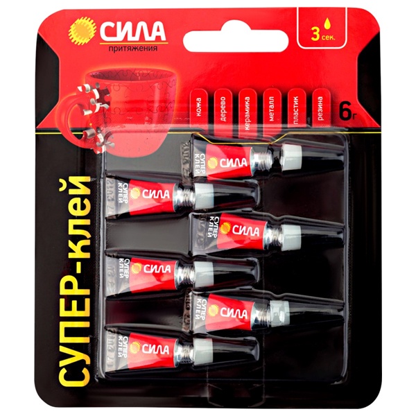 Супер-клей Сила Сверхпрочный 1гр.х 6шт. BL-6 SBL1-6