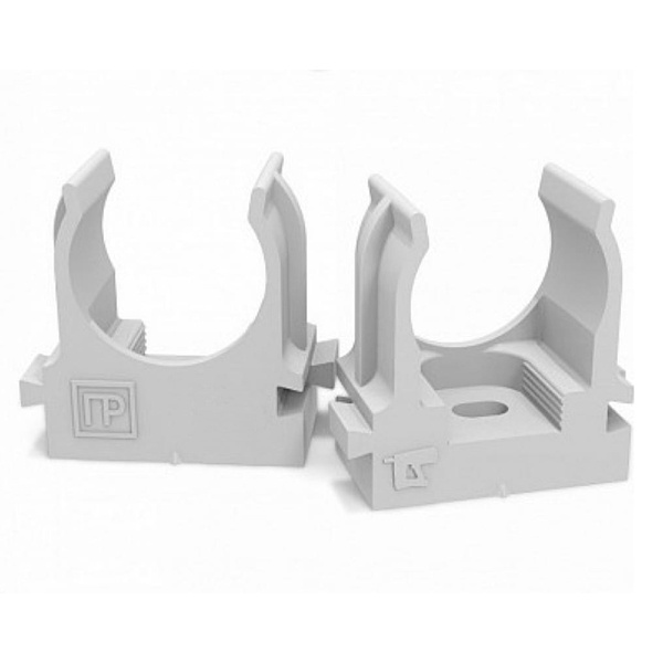 Крепеж-клипса Промрукав атмосферостойкая быстрый монтаж в п/э d25 [упак.100шт] серая