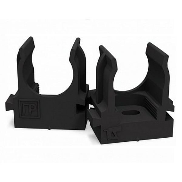 Крепеж-клипса Промрукав атмосферостойкая быстрый монтаж в п/э d25 [упак.100шт] черная