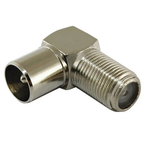 Переход Lans угловой IEC-штекер - F-розетка (штекер угловой ТV под F-разъем)