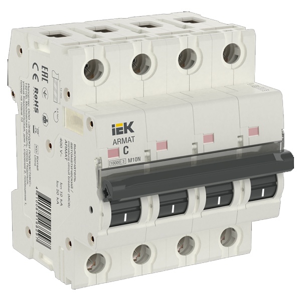 Автоматический выключатель ИЭК ARMAT M10N 4Р 3А 10кА характеристика С (автомат электрический)