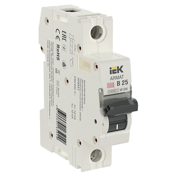 Автоматический выключатель ИЭК ARMAT M10N 1Р 25А 10кА характеристика B (автомат электрический)