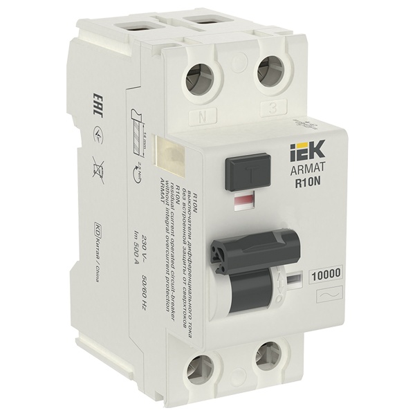 УЗО ИЭК ARMAT R10N 2P 63А 300мА тип AC (ВДТ)