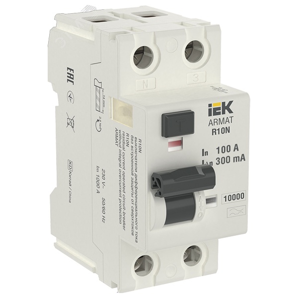 УЗО ИЭК ARMAT R10N 2P 100А 300мА тип A (ВДТ)