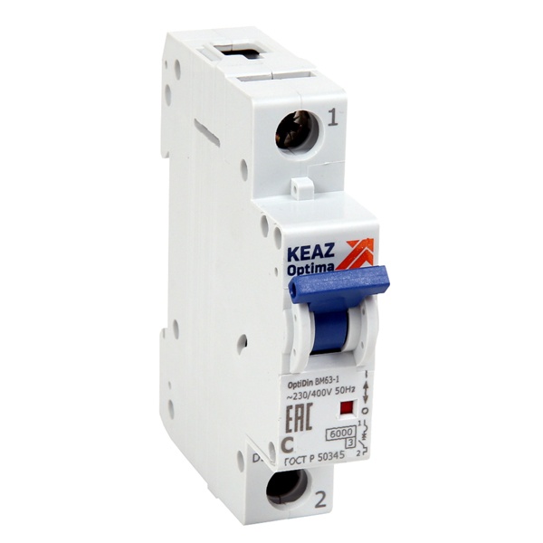 Автоматический выключатель КЭАЗ OptiDin BM63 1P 32A C 6кА AC (BM63-1C32-УХЛ3) (автомат электрический)